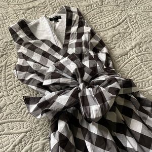 JCrew gingham wrap dress